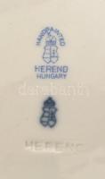 Herendi Rothschild mintás porcelán tál, kézzel festett, jelzett, kopásnyomokkal, lepattanással, 25×2...
