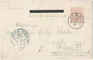 1898 (Vorläufer) Nagykanizsa, Fő utca és tér, Malátagyár és serfőzde, Eötvös tér, Szentháromság szob...