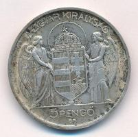 1939. 5P Ag "Horthy balra" T:1- patina, kis ph
Adamo P8.1