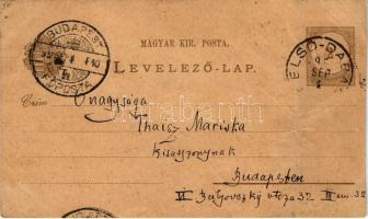 1899 (Vorläufer) Sári (Dabas), szélmalom. Tus és akvarell rajz Thaisz Mariskának címezve / windmill ...