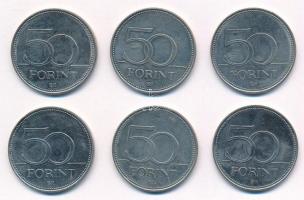 2004-2007. 50Ft Cu-Ni (6db/5klf) forgalmi emlékkiadás T:1-,2 patina, ph