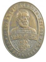 1939. Rozsnyói Kossuth-szobor visszaállítására fém kitűző (22x29mm) T:2 kis patina