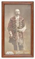 Ajtay Aladár (1868-?) országgyűlési képviselő (hátszegi körzet) dedikált kabinetfotója dr. Székely Dezső képviselőtársának üvegezett keretben 11x21 cm