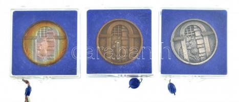 DN "Balassagyarmat" Br, ezüstpatinázott Br és jelzett Ag emlékérem (3xklf), mindhárom plom...