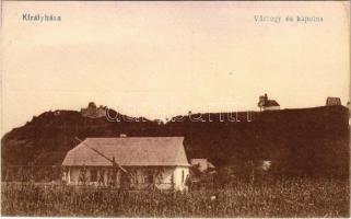 Királyháza, Korolevo, Královo nad Tisou; Várhegy és kápolna. Vasúti levelezőlapárusítás 251. / castle hill, chapel (r)