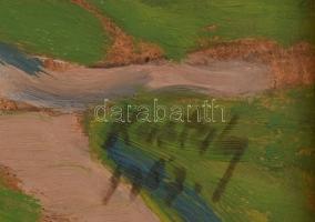 Kastaly István (1892 - 1991): Egri patak. Olyan, farost, jelzett, dekoratív fakeretben, 38x47cm