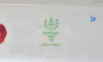 Hollóházi nagy méretű, kézzel festett huszár figura, jelzett, minimális kopással, 27x13cm