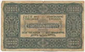 1923. 10.000K "C317 043328" "80 fillér" felülnyomással T:III szakadások, kis lyu...