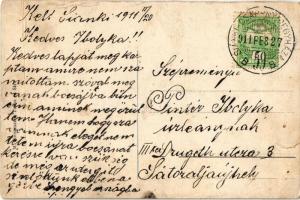 1911 Uzsok, Uzok, Uzhok; viadukt, vasúti híd. M. Grossmann kiadása / viaduct, railway bridge + &quot...