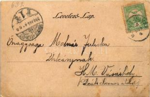 1906 Marosújvár, Uioara, Ocna Mures; fürdő, Király utca, Stefánia bánya belseje / spa, bath, street ...