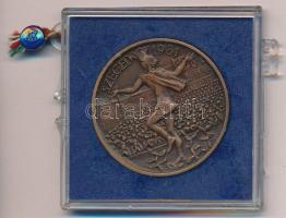 Tóth Sándor (1933-) 1981. "MÉE Szeged / Bartók Béla" Br emlékérem plombált, sérült ÁPV tok...