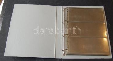 Gyűrűs berakó, 20db 8-as osztású lappal kisméretű bankjegyekhez + 11db 3-as osztású lappal