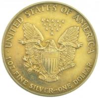Amerikai Egyesült Államok 1991. 1$ Ag "Amerikai Sas" aranyozva T:2 USA 1991. 1 Dollar Ag &...