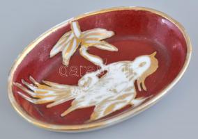 Zsolnay porcelán tálka, kézzel festett, jelzett, minimális kopással ( dr. Ráczné Futó ...) 7 cm