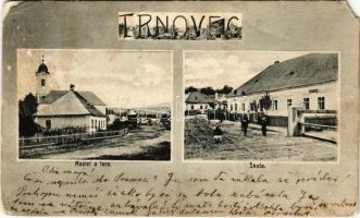 1913 Tornóc, Trnovec nad Váhom (Vágsellye, Sala); Kostel a fara, Skola / Templom és plébánia, iskola / church, parish, school (b)