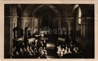 1948 Pöstyén, Piestany; Farsky kostol / Plébániatemplom, belső / parish church, interior (fa)