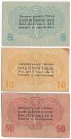 Olaszország / Velence / Osztrák-magyar megszállás 1918. 5c + 10c + 50c T:II-III foltok 
Italy / Ven...