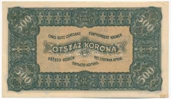 1923. 500K "5A 002 969601" "Magyar Pénzjegynyomda Rt. Budapest" nyomdahely jelöl...