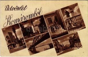 Komárom, Komárno; mozaiklap / multi-view postcard (EB)