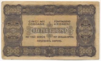1923. 5000K "5B11 150293" "Magyar Pénzjegynyomda Rt. Budapest" nyomdahely jelölé...