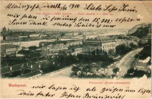 1900 Budapest I. Pest látképe a budai oldalról. Fénynyomat Divald műintézetéből (b)