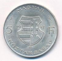 1947. 5Ft Ag "Kossuth" T:1- Adamo F8.1