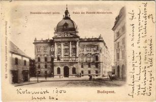 1900 Budapest I. Honvéd miniszteri palota. Fénynyomat Divald műintézetéből (EK)