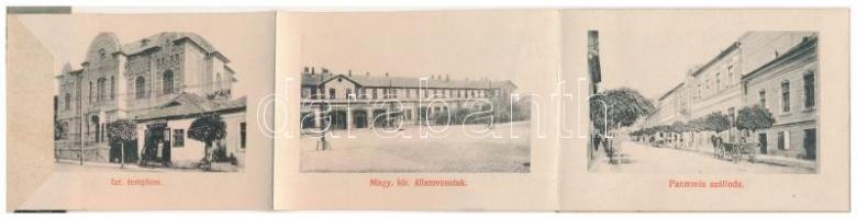 1911 Sátoraljaújhely, látkép. leporellolap 10 képpel (közte zsinagóga) (EK)