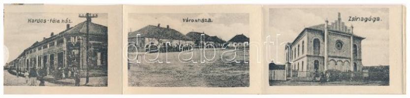 1928 Mezőkövesd, Mezőkövesdi népviselet. leporellolap 10 képpel, közte zsinagóga. Körmendy István ki...