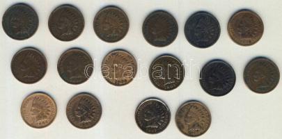 USA 1889-1907. 1c "Indián"(16x) 10klf db T:3+,3,3-