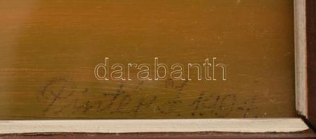 Pintér József (1922-2002): Fényözön. Olaj, farost. Jelzett. Hátoldalon címkén autográf felirattal. D...