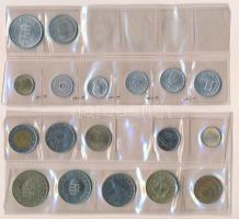 18xklf magyar érmetétel, benne: 1941. 1P Al + 2P Al + 1956-2006. 2f-100Ft (16xklf) T:1-3