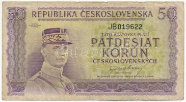 Csehszlovákia 1945-1948. 50K JB019622 T:III,III- Czechoslovakia 1945-1948. 50 Korun JB019622 C:F,VG Krause P#62