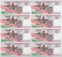 2006. 500Ft "A forradalom 50. évfordulója 1956. október 23." (8x, sorszámkövetők "EC ...