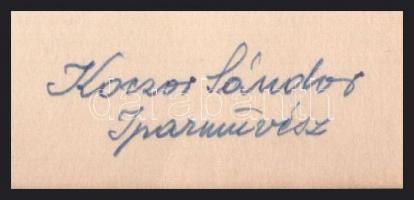 Koczor Sándor (1928-1982): Zirc, porcelánterv, vegyes technika, papír, jelzett, 21,5×30 cm