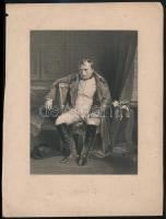 De la Roche - William French (1815-1898): Napoleon 1814. Acélmetszet, papír, a lap széle kissé sérült, foltos, 18,5x14 cm