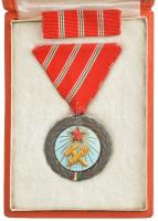 1954. Munka Érdemérem zománcozott bronz kitüntetés mellszalagon, szalagsávval, eredeti tokban T:1- NMK 606.