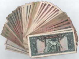 Vegyes 39 db-os pengő bankjegy tétel közte 1930. 100P és 1944. 20P T:III,III- közte: foltok, szakadá...
