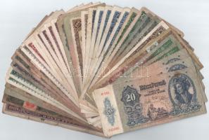 Vegyes 38 db-os pengő bankjegy tétel közte 1944. 10P és 1944. 50P T:III,III- közte: foltok, szakadások, hullámos papír