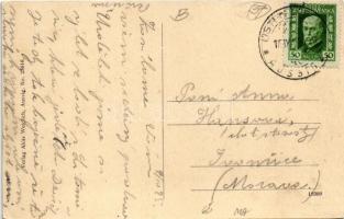 1925 Strekov, Schreckenstein (Ústí nad Labem, Aussig); Bau der Staustufe an d. Elbe / construction o...