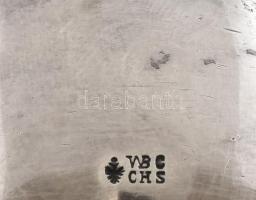 Alpakka cukorfogó, XX. sz. eleje. Jelzett (Wenzel Bachmann & Co.), minimális kopással, h: 14,5 c...