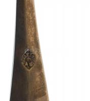 Szandrik alpakka cukorfogó, jelzett, kopott, h: 11,5 cm