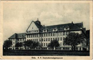 1914 Most, Brüx; K.k. Staatsoberrealgymnasium / grammar school (small tear)