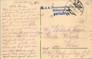 1914 Most, Brüx; K.k. Staatsoberrealgymnasium / grammar school (small tear)