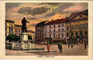 1920 Olomouc, Olmütz; Masarykplatz / square, Cafe Rupprecht, shop of Heinrich Spitz