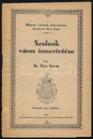 Dr. Elek István: Szolnok város ismertetése. Szolnok, 1931, Faragó Sándor. Papírkötés, szakadásokkal.