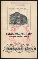 1941 Angol-Magyar Részvénytársaság takarékbetétkönyv, "1600/1944. rendelet alapján zárolva" (zsidó törvény)