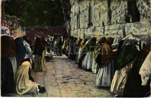 Jerusalem, Jewish people at the Wailing Wall. Judaica (EB)