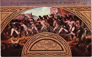 K.u.K. Infanterieregiment Albert I. König der Belgier Nr. 27. Sturm der Grenadiere des Regiments Strassoldo unter Erzherzog Karl in der siegreichen Schlacht bei Caldiero am 30. Oktober 1805. / Battle of Caldiero