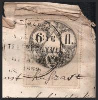 1858-1869 Győr, adóslevél 2000 forintról a Zombath és Sághy családok között, 2 viaszpecséttel, Komár...